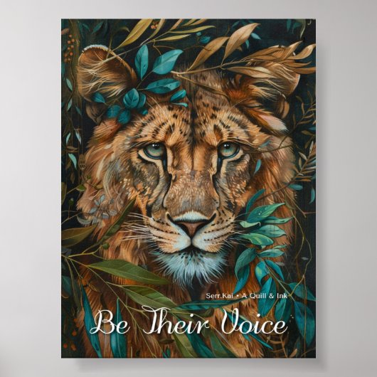 Poster Soyez leur voix avec des mots Imprimer et téléchar (Devant)