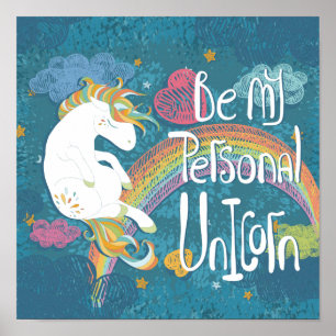 Poster Soyez mon licorne personnelle