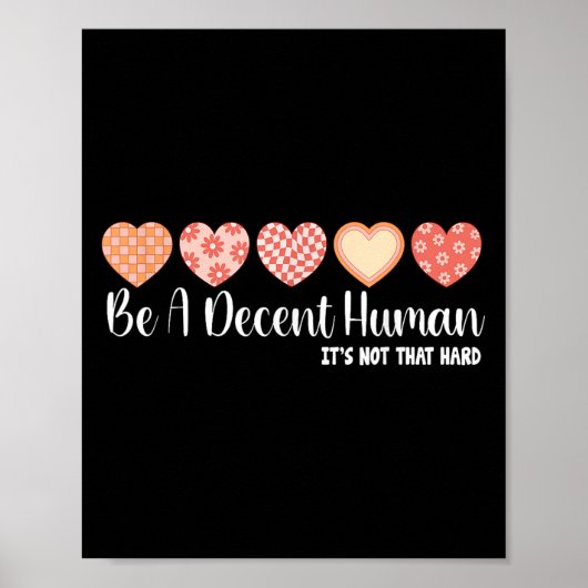 Poster Soyez Nice Amusant Kindness Rappel Empathy S Graph (Devant)