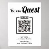 Poster Soyez notre invité l Scan to Connect QR Code WIFI (Devant)