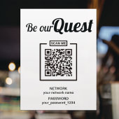 Poster Soyez notre invité l Scan to Connect QR Code WIFI