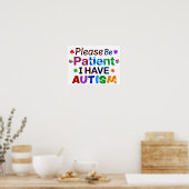 Poster Soyez Patient, S'Il Vous Plaît, J'Ai AUTISME (Cuisine)