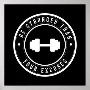 Poster Soyez plus fortes que vos excuses