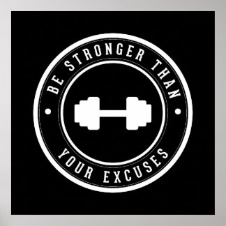 Poster Soyez plus fortes que vos excuses