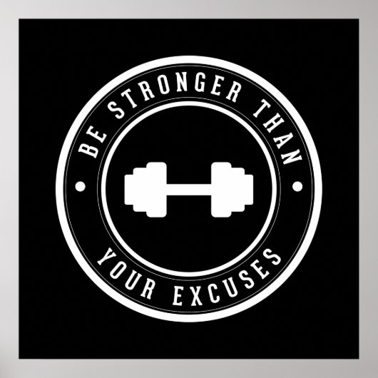 Poster Soyez plus fortes que vos excuses (Devant)