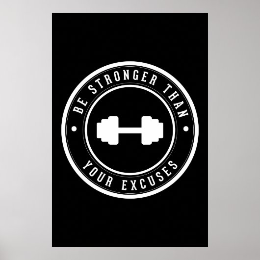 Poster Soyez plus fortes que vos excuses (Devant)