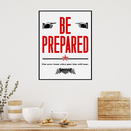 Poster Soyez Préparés ! (Cuisine)