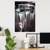 Poster Soyez Prudent Là-Bas (Bureau à domicile)