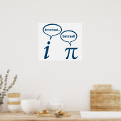 Poster Soyez rationnel Obtenez de véritables mathématique (Cuisine)