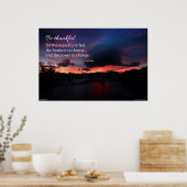 Poster Soyez reconnaissants...affiche inspirante (Cuisine)