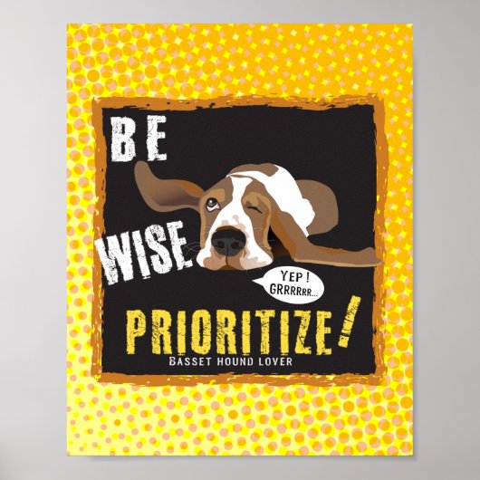 Poster Soyez sages, prioriser (Devant)