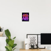 Poster Soyez Sans Drogue Aimez-Vous Ruban Violet (Bureau à domicile)