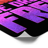 Poster Soyez Sans Drogue Aimez-Vous Violet Ruban (Coin)