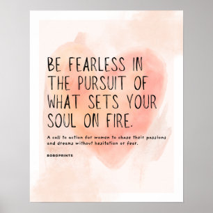 Poster Soyez sans peur - Citation motivationnelle pour le