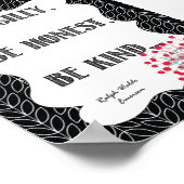 Poster Soyez Silencieux, Soyez honnête, Soyez Gentil... (Coin)