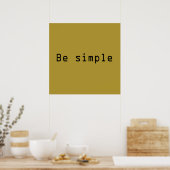 Poster soyez simple (Cuisine)