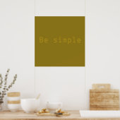 Poster soyez simple (Cuisine)