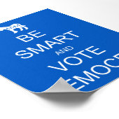 POSTER SOYEZ SMART VOTE DÉMOCRATE (Coin)