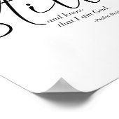 Poster Soyez toujours et sachez que je suis Dieu. -Psaume (Coin)