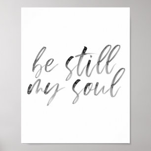 Poster Soyez toujours mon âme Aquarelle Script