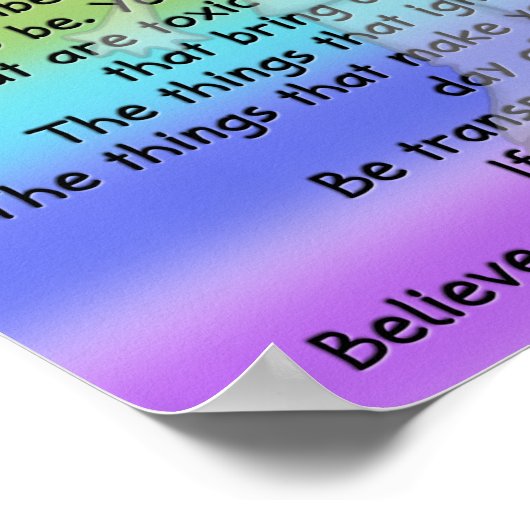 Poster Soyez transparent (Coin)