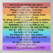 Poster Soyez transparent (Devant)