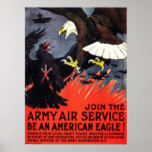 Poster Soyez Un Aigle Américain ! Rejoignez Le Service Aé (Devant)