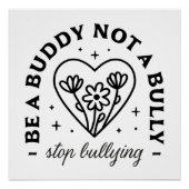 Poster Soyez un ami, pas un tyran Arrêtez l'intimidation (Devant)