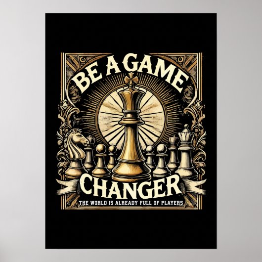 Poster Soyez un changeur de jeu - Motivation du succès de (Devant)
