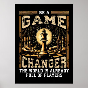 Poster Soyez un changeur de jeu - Motivation du succès de