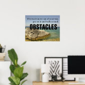 Poster Soyez un chien : ne laissez pas les obstacles bloq (Bureau à domicile)