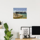 Poster Soyez un chien : ne laissez pas les obstacles bloq (Bureau à domicile)