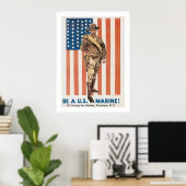 Poster Soyez Un Marine Américain ! (Bureau à domicile)