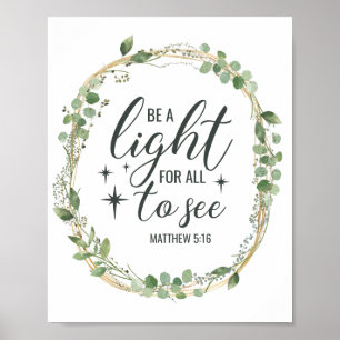 Poster "Soyez une lumière pour tous" Christian/Bible Pos