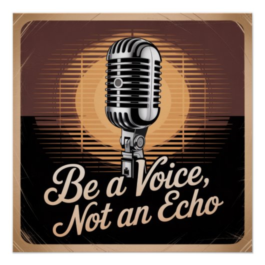 Poster Soyez une voix, pas un écho (Devant)