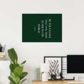 Poster Soyez vert (Bureau à domicile)