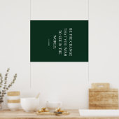 Poster Soyez vert (Cuisine)