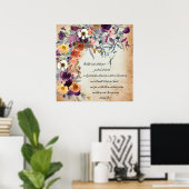 Poster Soyez votre guide, mélange floral d'automne (Bureau à domicile)