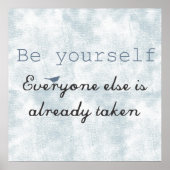 Poster Soyez vous-même (Devant)