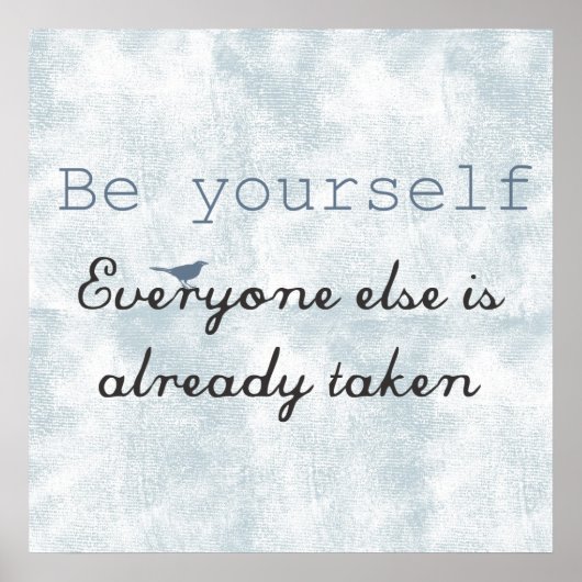 Poster Soyez vous-même (Devant)