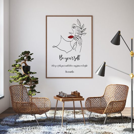 Poster Soyez vous-même Boho Motivational Custom Citation