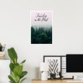 Poster Soyons des voyageurs dans la brume (Bureau à domicile)