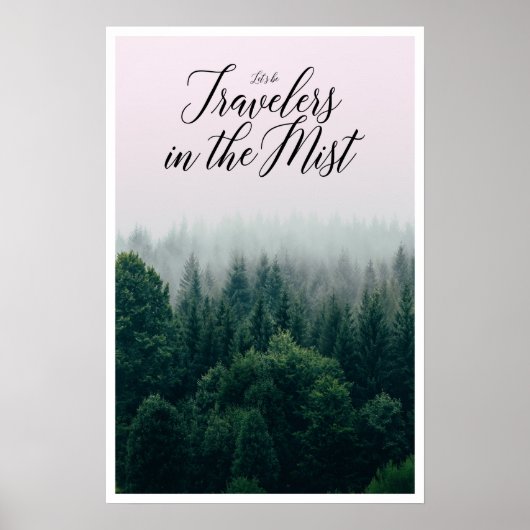Poster Soyons des voyageurs dans la brume (Devant)