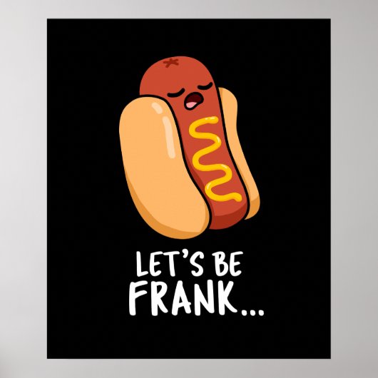 Poster Soyons Frank Funny Frankfurter Pun Dark BG (Devant)