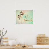 Poster Soyons sirènes avec ananas (Cuisine)