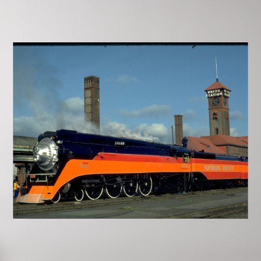 Poster SP 4-8-4 "Daylight" locomotive #4449_Trains (Devant)