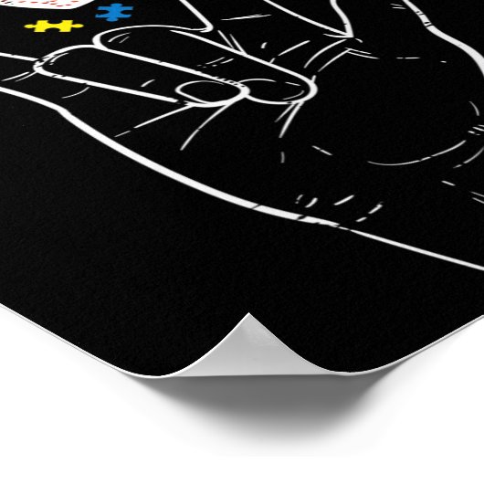 Poster Sp Sensibilisation sur l'autisme de puzzle de puzz (Coin)