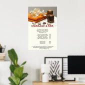 Poster Spa Massage Beauty Salon Candle (Thuiskantoor)