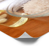 Poster Spa/Massage/Pedicure Salon Scène Noir/Couleur (Coin)