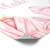 Poster Spa Party Pink Birthday Make-up Sign (Coin)